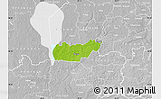 Physical Map of Rongu, lighten, desaturated