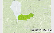 Physical Map of Rongu, lighten