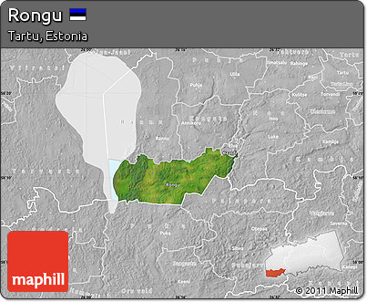 Satellite Map of Rongu, lighten, desaturated