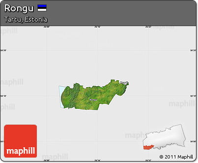 Satellite Map of Rongu, single color outside