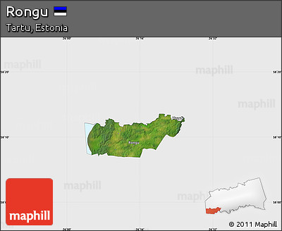 Satellite Map of Rongu, single color outside