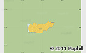 Savanna Style Map of Rongu, single color outside