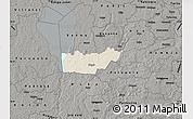 Shaded Relief Map of Rongu, darken, semi-desaturated