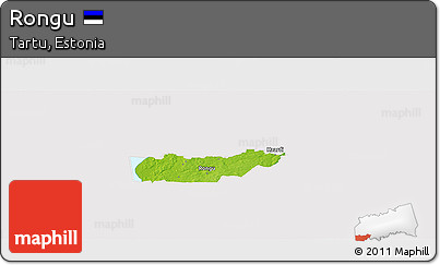 Physical Panoramic Map of Rongu, cropped outside