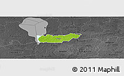 Physical Panoramic Map of Rongu, darken, desaturated