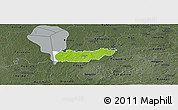 Physical Panoramic Map of Rongu, darken, semi-desaturated