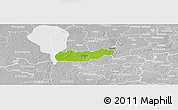 Physical Panoramic Map of Rongu, lighten, desaturated