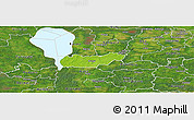Physical Panoramic Map of Rongu, satellite outside