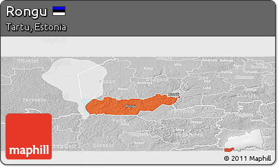 Political Panoramic Map of Rongu, lighten, desaturated
