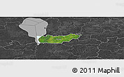 Satellite Panoramic Map of Rongu, darken, desaturated