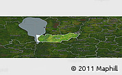 Satellite Panoramic Map of Rongu, darken