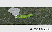 Satellite Panoramic Map of Rongu, darken, semi-desaturated