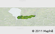 Satellite Panoramic Map of Rongu, lighten
