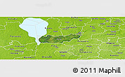 Satellite Panoramic Map of Rongu, physical outside