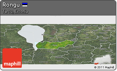 Satellite Panoramic Map of Rongu, semi-desaturated