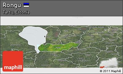 Satellite Panoramic Map of Rongu, semi-desaturated