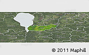 Satellite Panoramic Map of Rongu, semi-desaturated