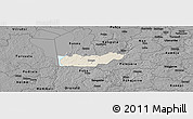 Shaded Relief Panoramic Map of Rongu, darken, desaturated