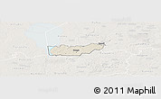 Shaded Relief Panoramic Map of Rongu, lighten