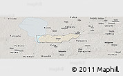 Shaded Relief Panoramic Map of Rongu, semi-desaturated