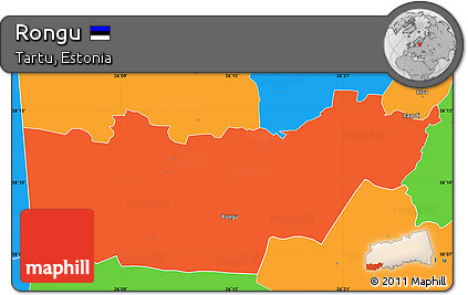 Political Simple Map of Rongu
