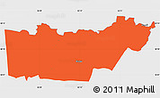 Political Simple Map of Rongu, single color outside