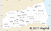 Classic Style Simple Map of Tartu, single color outside