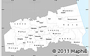 Gray Simple Map of Tartu, single color outside
