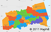 Political Simple Map of Tartu, single color outside
