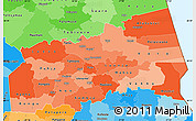 Political Shades Simple Map of Tartu