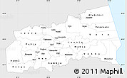 Silver Style Simple Map of Tartu, single color outside