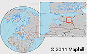 Gray Location Map of Tähtvere, within the entire country