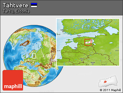 Physical Location Map of Tähtvere, highlighted parent region