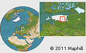 Satellite Location Map of Tähtvere, highlighted country