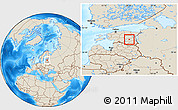 Shaded Relief Location Map of Tähtvere