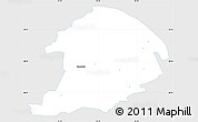 Silver Style Simple Map of Tähtvere, single color outside