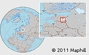 Gray Location Map of Tartu Linn, highlighted parent region