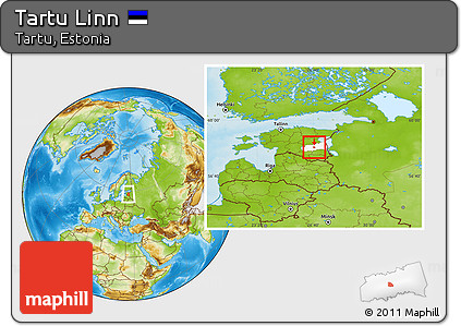 Physical Location Map of Tartu Linn, highlighted parent region