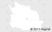 Silver Style Simple Map of Tartu Linn, single color outside