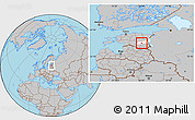 Gray Location Map of Ülenurme, highlighted parent region