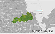 Satellite 3D Map of Vonnu, lighten, desaturated