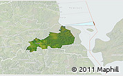 Satellite 3D Map of Vonnu, lighten
