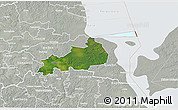 Satellite 3D Map of Vonnu, lighten, semi-desaturated