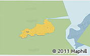 Savanna Style 3D Map of Vonnu, single color outside