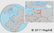 Gray Location Map of Vonnu, highlighted parent region