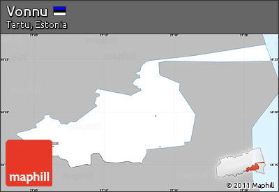 Gray Simple Map of Vonnu, single color outside