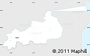 Silver Style Simple Map of Vonnu, single color outside
