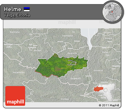 Satellite 3D Map of Helme, lighten, semi-desaturated
