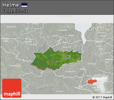 Satellite 3D Map of Helme, lighten, semi-desaturated