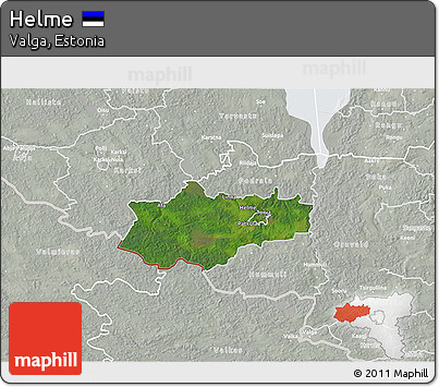 Satellite 3D Map of Helme, lighten, semi-desaturated